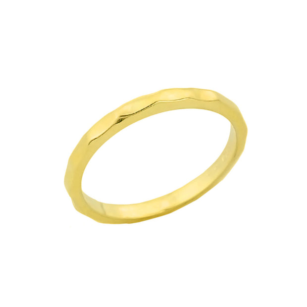 Solid Gold Hammered Toe Ring (Available in Yellow/Rose/White Gold)
