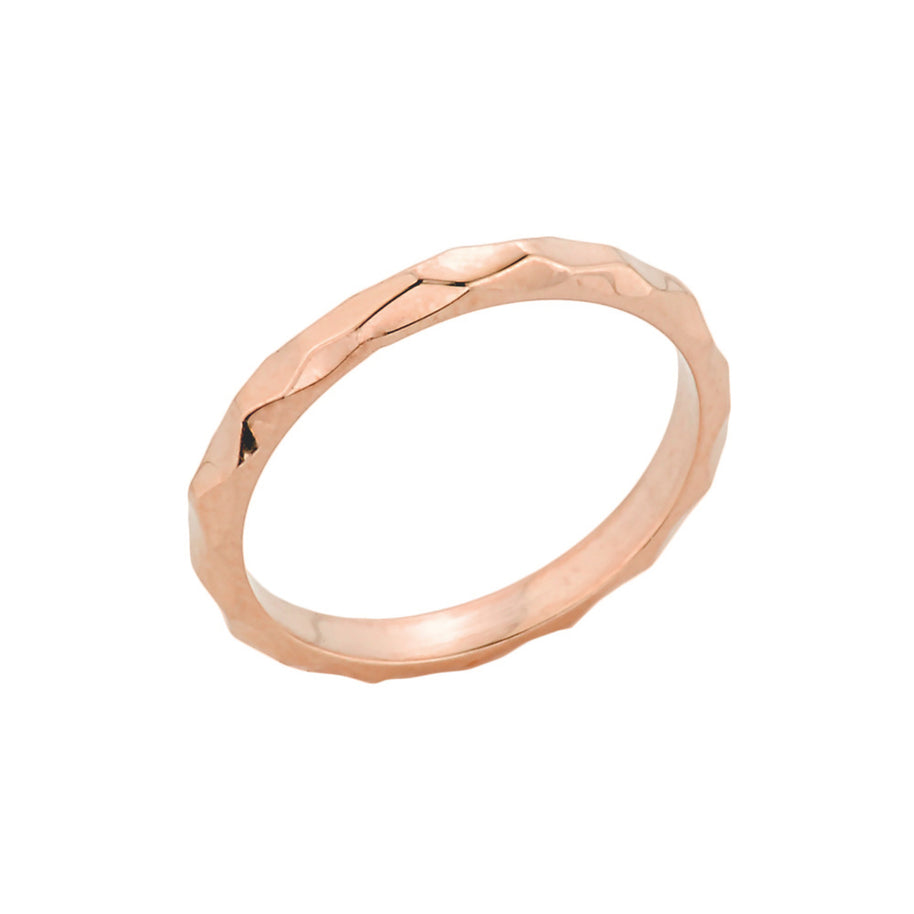 Solid Gold Hammered Knuckle Ring (Available in Yellow/Rose/White Gold)