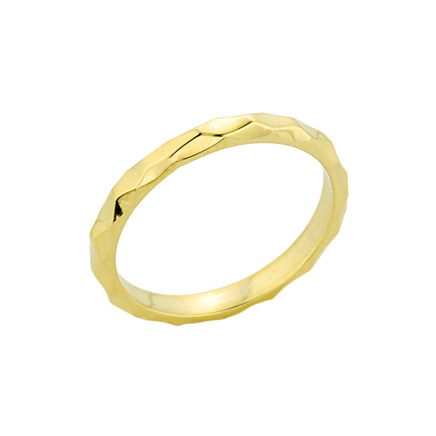 Gold Textured Spike Stackable Ring (Available in Yellow/Rose/White Gold)