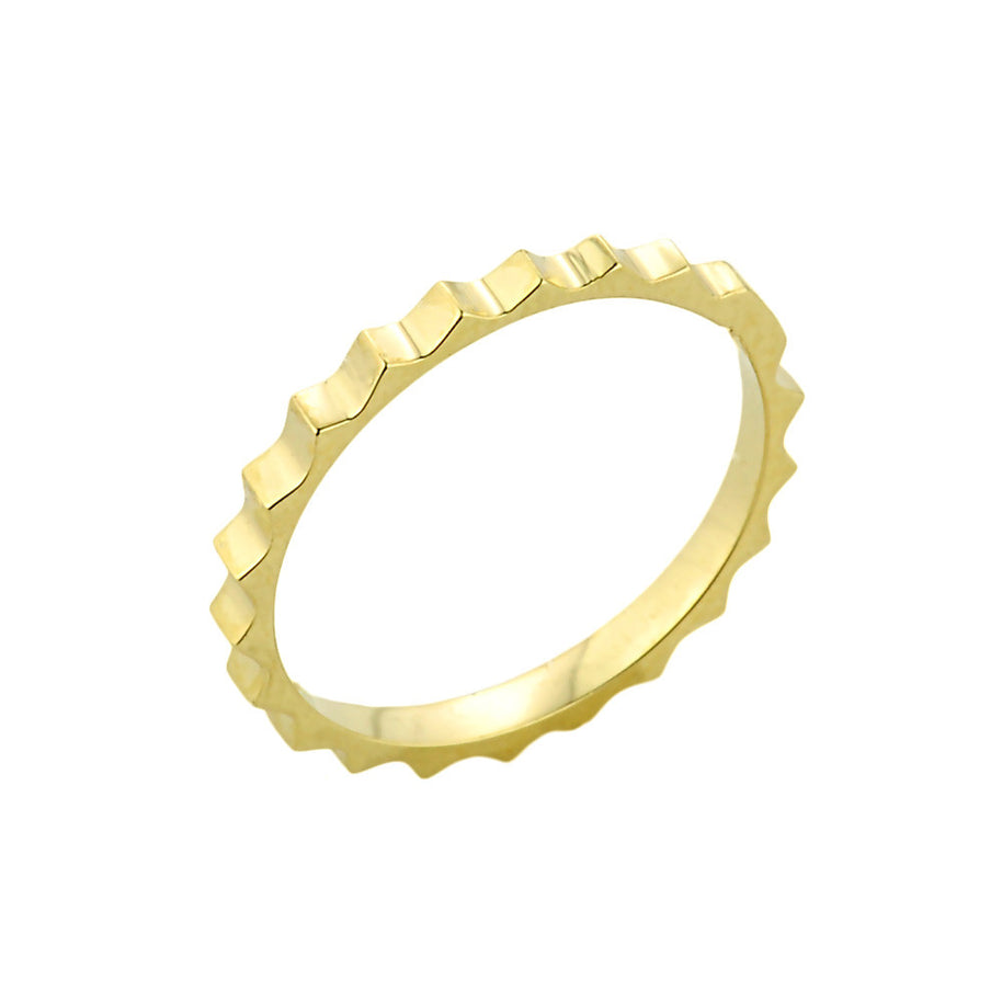 Solid Gold Spiked Knuckle Ring (Available in Yellow/Rose/White Gold)