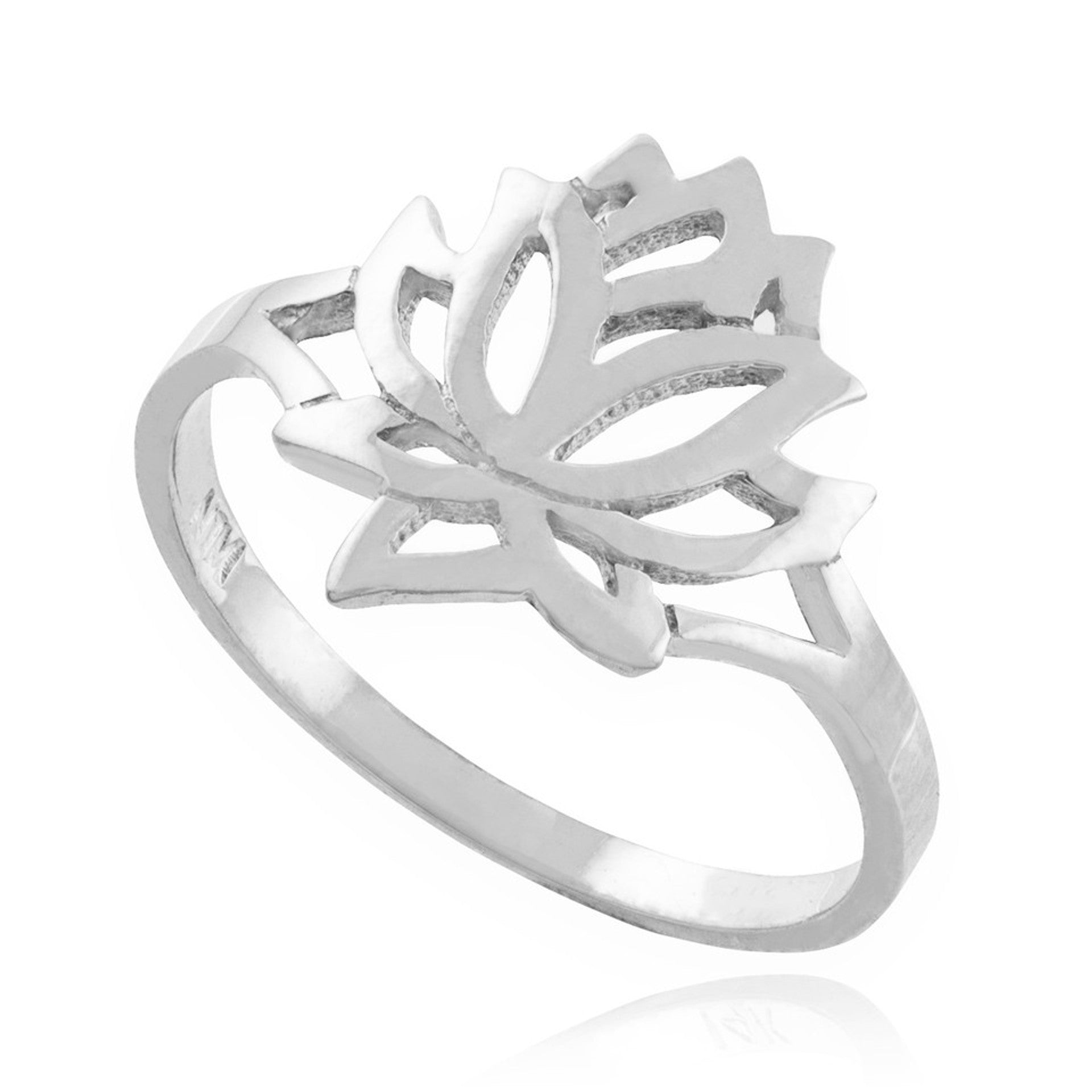 Solid Gold Lotus Flower Ring (Available in Yellow/Rose/White Gold)