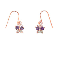 Mini Butterfly with Birthstones Earrings in Gold (Yellow/Rose/White)