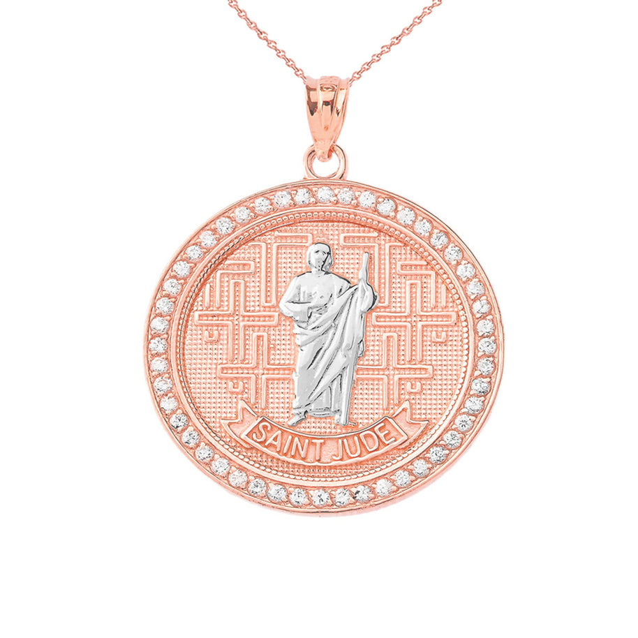Gold Religious Patron Saint Helena Oval Medallion Pendant Necklace (Available in Yellow/Rose/White) (Copy)
