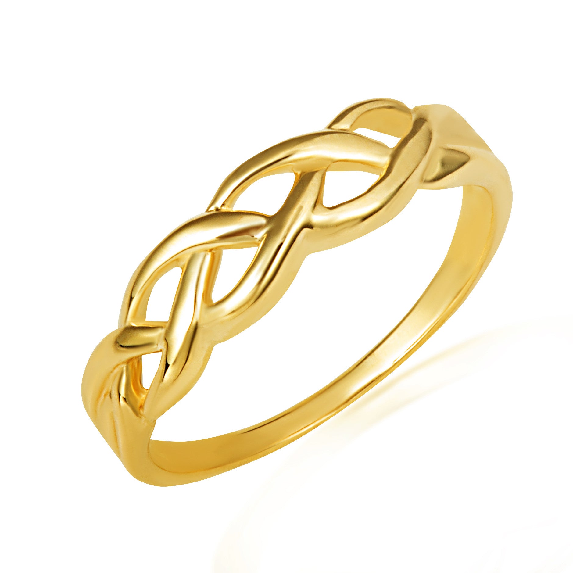 Gold Celtic Trinity Weave Ring (Available in Yellow/Rose/White Gold)