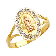 Tri-Tone Our Lady of Guadalupe Gold Ring