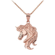 Mythical Unicorn Pendant Necklace in Gold (Available in Yellow/Rose/White Gold)