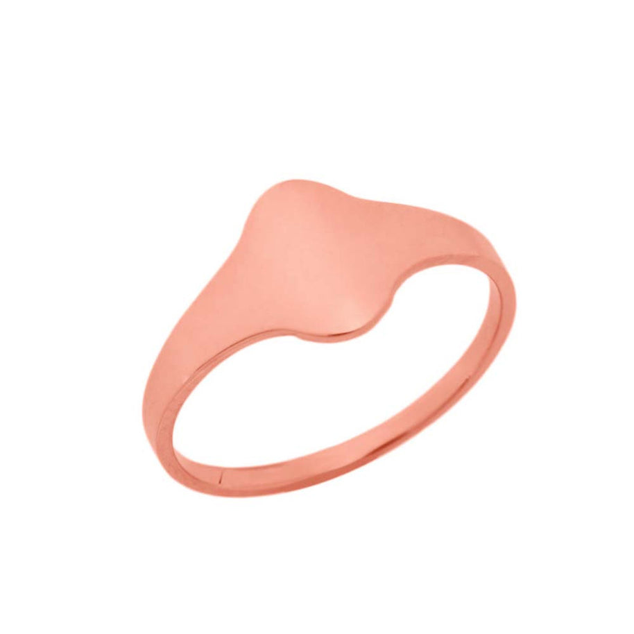 Gold Oval Signet Ring (Available in Yellow/Rose/White Gold)