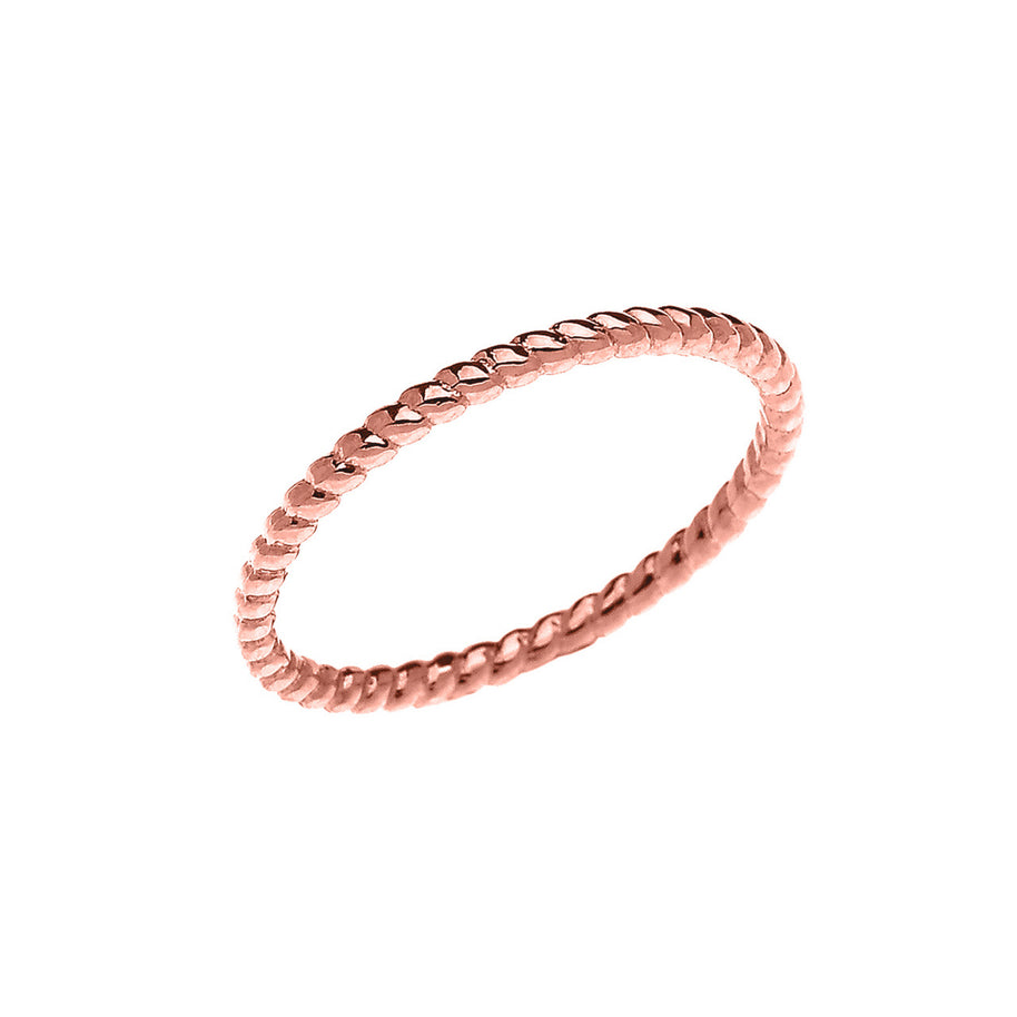 Rope Midi Design Ring in Gold (Yellow/Rose/White)