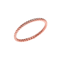 Rope Midi Design Ring in Gold (Yellow/Rose/White)