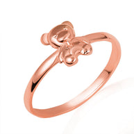 Gold Teddy Bear Toy Ring (Available in Yellow/Rose/White Gold)