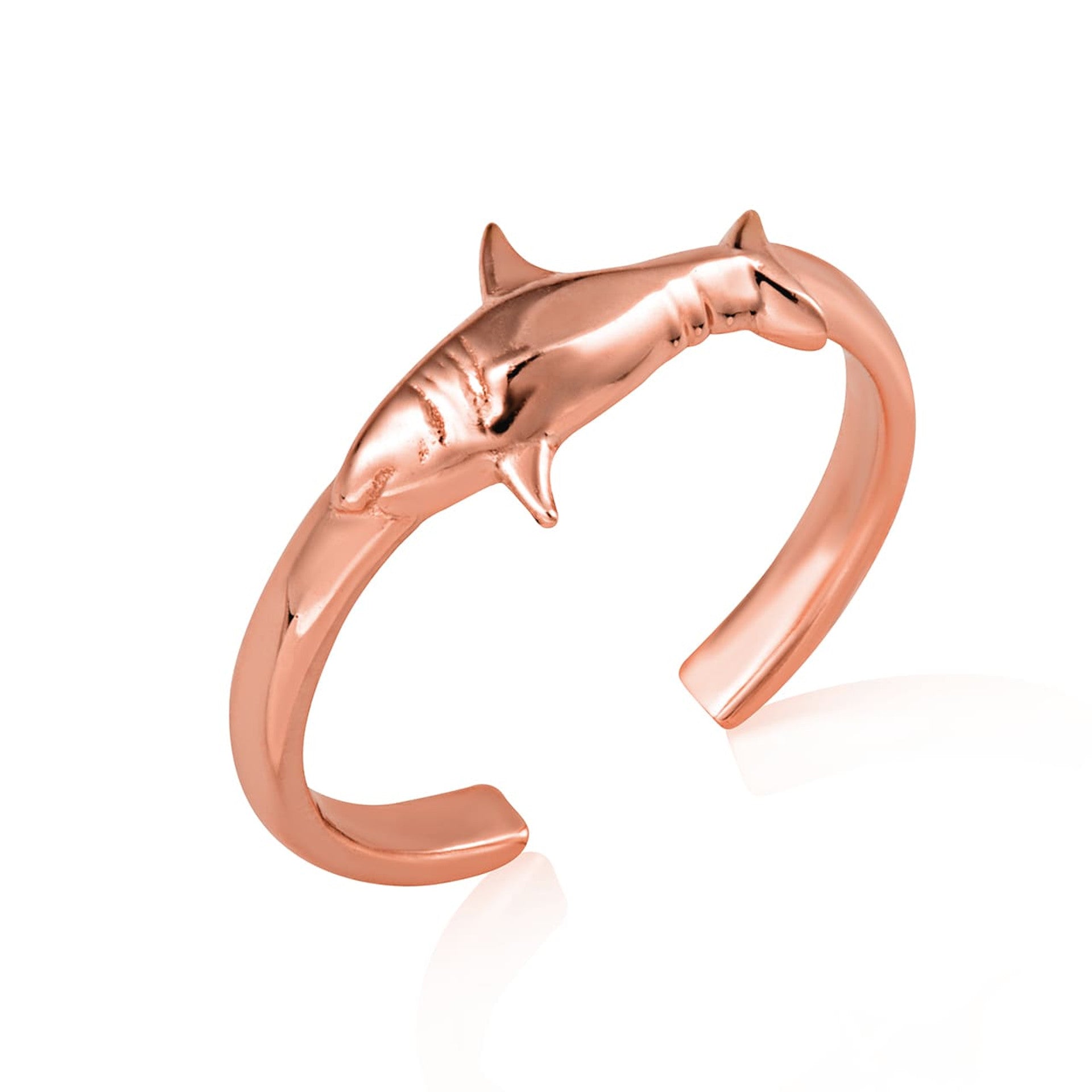 Gold Marine Shark Toe Ring (Available in Yellow/Rose/White Gold)
