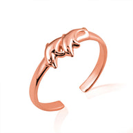 Gold Marine Dolphins Toe Ring (Available in Yellow/Rose/White Gold)