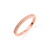 14K Gold Pave Set Lab Grown Diamond Wedding Band Ring (Available in Yellow/Rose/White Gold)
