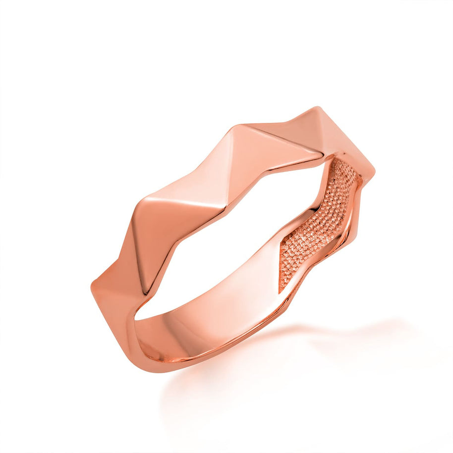Gold Geometric Band Ring (Available in Yellow/Rose/White Gold)