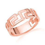 Gold Classic Greek Key Band Ring (Available in Yellow/Rose/White Gold)
