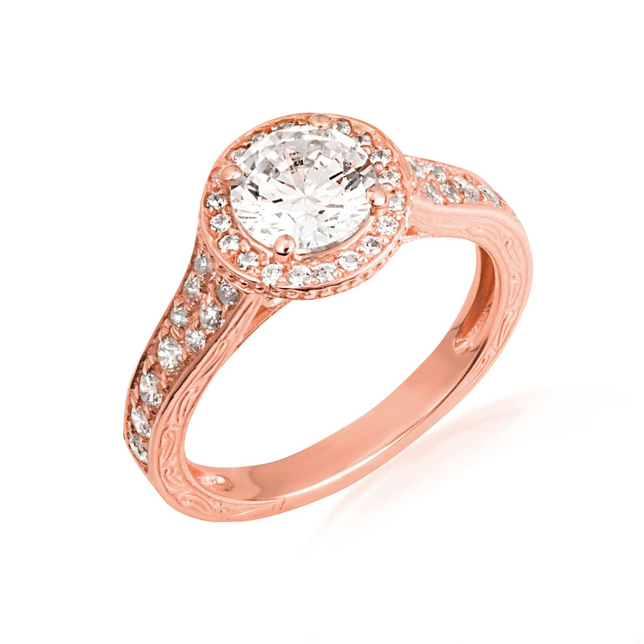 14K Gold Solitaire Lab Grown Diamond Wedding Band Ring (Available in Yellow/Rose/White Gold)
