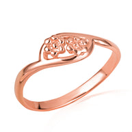 Gold Flower Daisy Band Ring (Available in Yellow/Rose/White Gold)