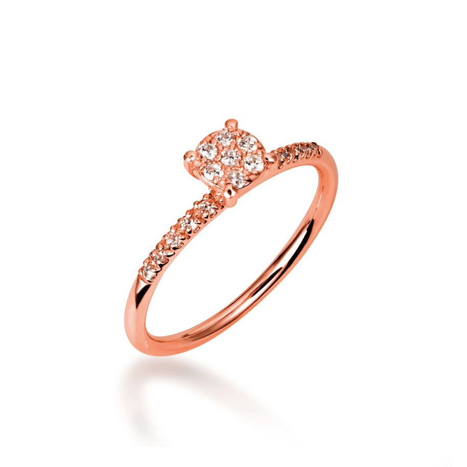 14K Gold Lab Grown Diamond Pavé Set Wedding Ring (Available in Yellow/Rose/White Gold)
