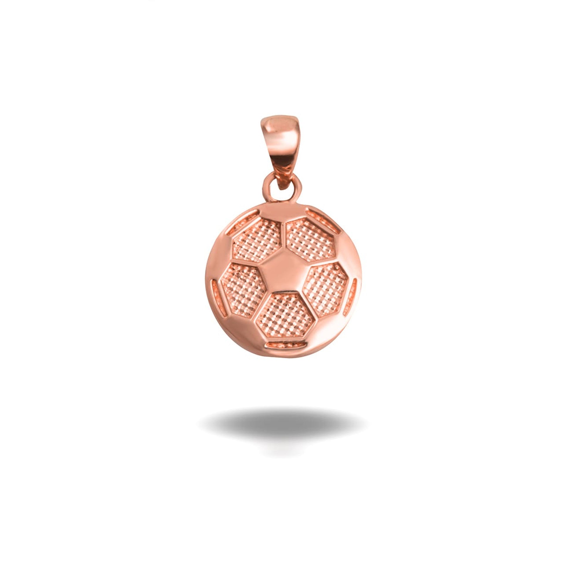 Gold Soccer Ball Sports Pendant Necklace (Available in Yellow/Rose/White Gold)