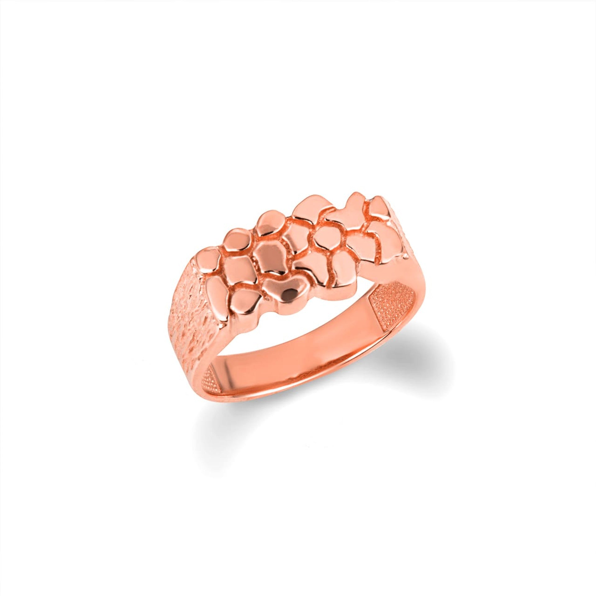 Gold Men's Nugget Band Ring (Available in Yellow/Rose/White Gold)