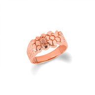 Gold Men's Nugget Band Ring (Available in Yellow/Rose/White Gold)
