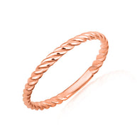 Gold Rope Twist Band Ring (Available in Yellow/Rose/White Gold)