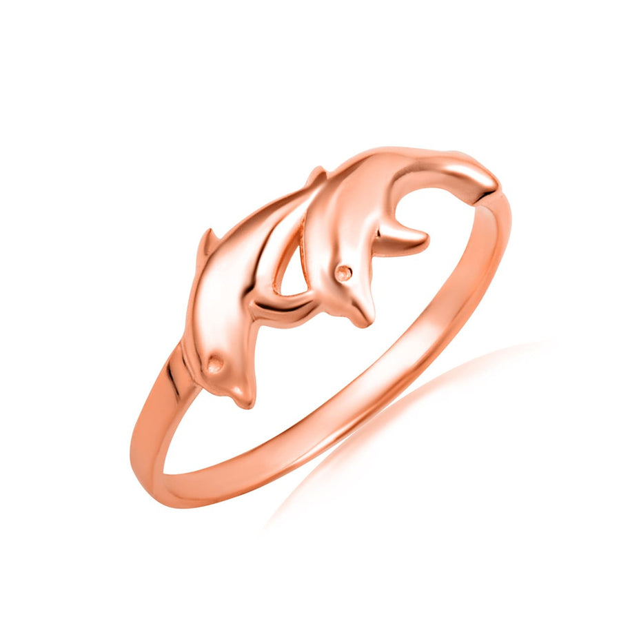 Gold Marine Dolphins Ring (Available in Yellow/Rose/White Gold)