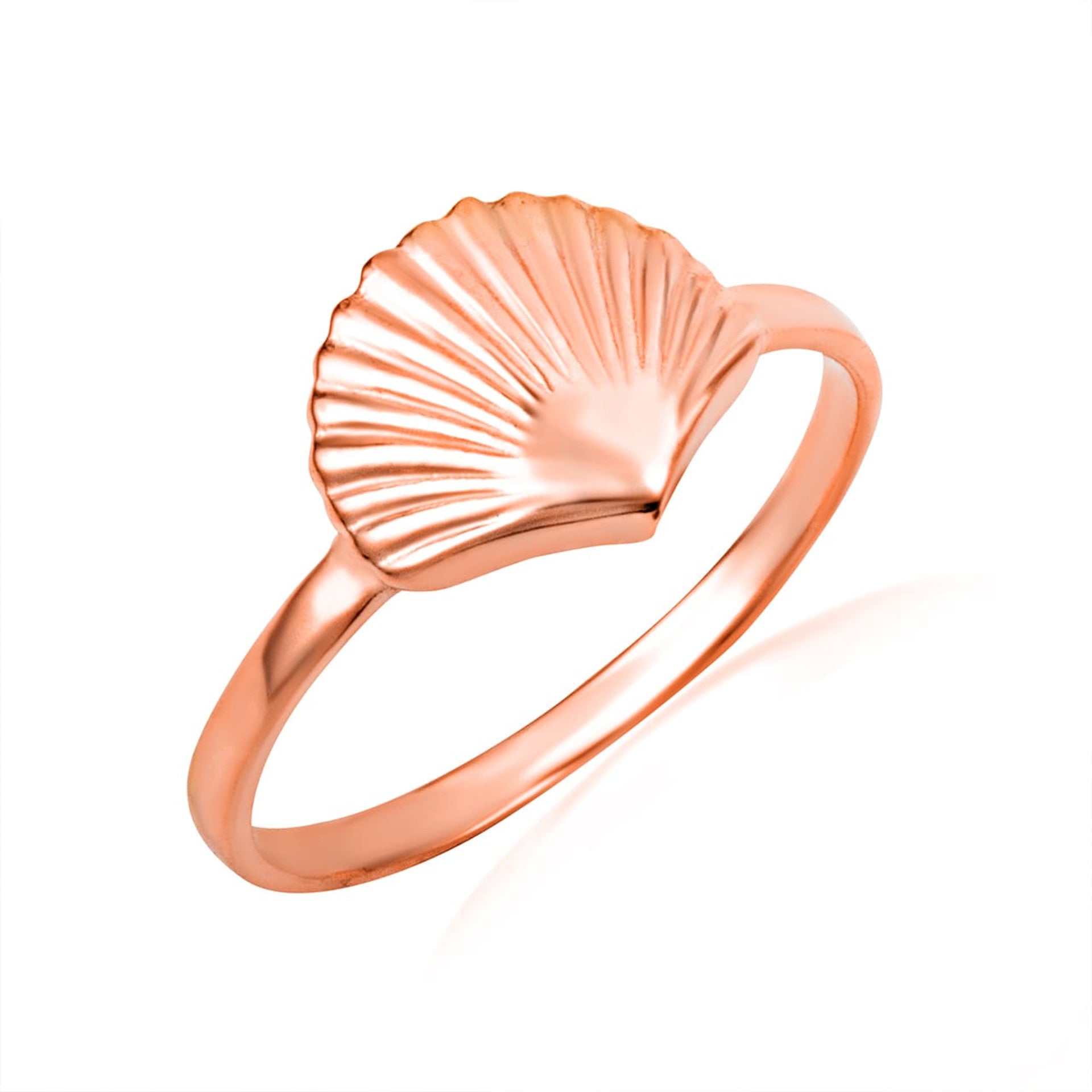 Gold Seashell Beach Ring (Available in Yellow/Rose/White Gold)