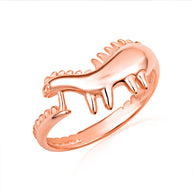 Gold Dinosaur Stegosaurus Band Ring (Available in Yellow/Rose/White Gold)