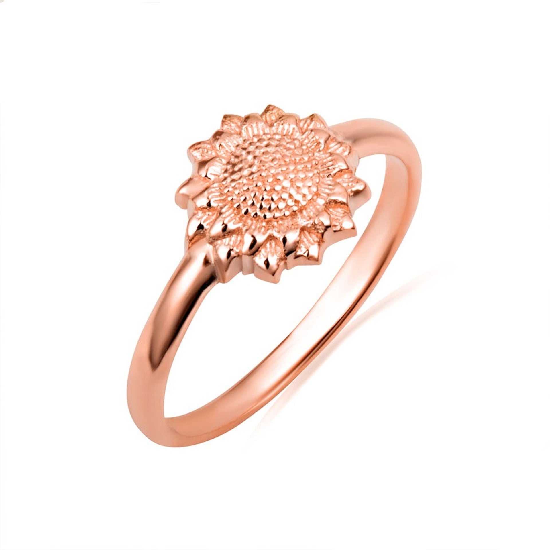 Gold Sunflower Ring (Available in Yellow/Rose/White Gold)
