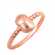 Gold Egyptian Scarab Beetle Ring (Available in Yellow/Rose/White Gold)