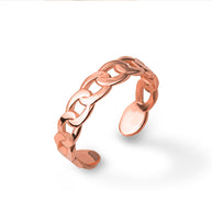 Gold Cuban Chain Link Toe Ring (Available in Yellow/Rose/White Gold)