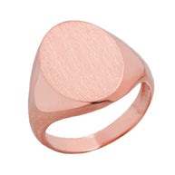 Gold Engravable Oval Signet Ring (Available in Yellow/Rose/White Gold)