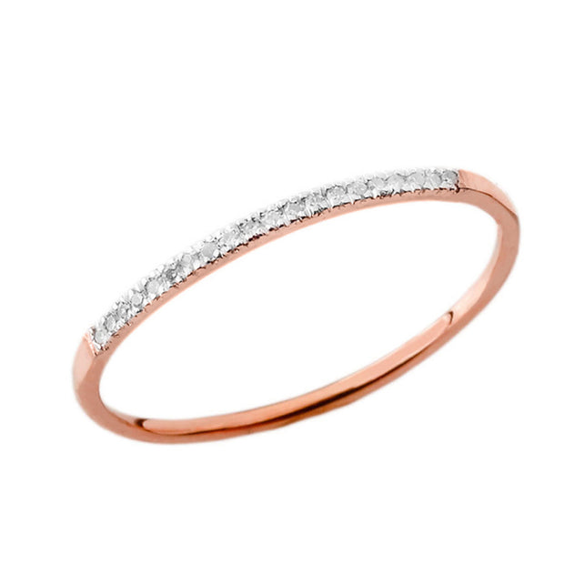 Gold Pavé Set Diamond Ring (Available in Yellow/Rose/White Gold)