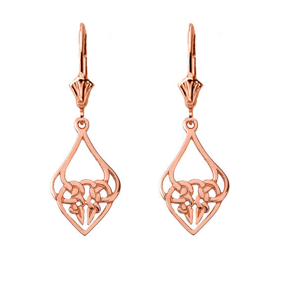 Designer Celtic Knot Statement Earrings(Available in Yellow/Rose/White Gold)
