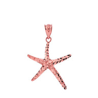 Gold Starfish Pendant Necklace (Available in Yellow/Rose/White)