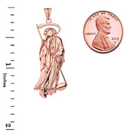 Musical Grim Reaper Pendant Necklace in Gold (Yellow/Rose/White)