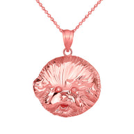 Bichon Frise Dog Head Pendant Necklace in Gold (Available in Yellow/Rose/White Gold)