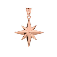 Solid Gold North Star Pendant Necklace (Available in Yellow/Rose/White Gold)