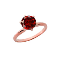 Gold 3.0 ct Lab Created Solitaire Engagement Ring (Available in Yellow/Rose/White Gold)