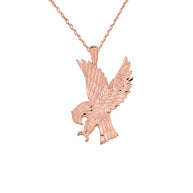 Gold American Eagle Pendant Necklace(Available in Yellow/Rose/White Gold)