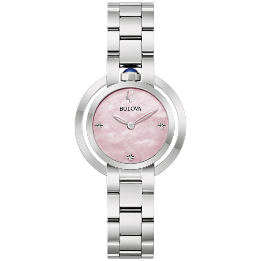 96L338 Bulova Rubaiyat Silver-Tone MOP Dial Ladies Watch
