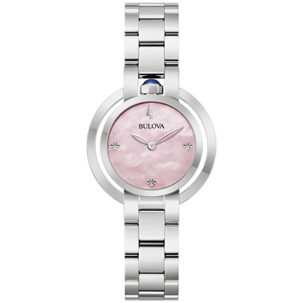 96L338 Bulova Rubaiyat Silver-Tone MOP Dial Ladies Watch