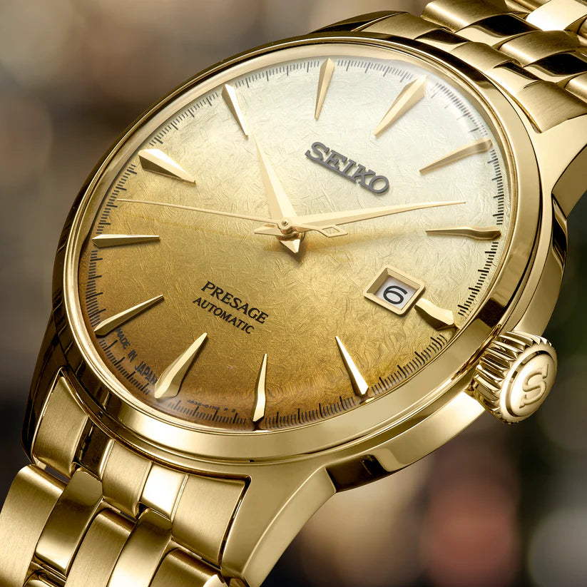 SRPK46 Seiko Presage Cocktail Gold Tone Men's Watch