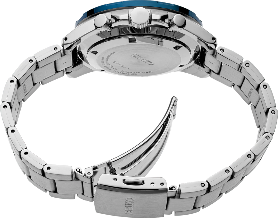 Seiko SSB321 Essentials Quartz Chronograph Blue Dial Men's Watch