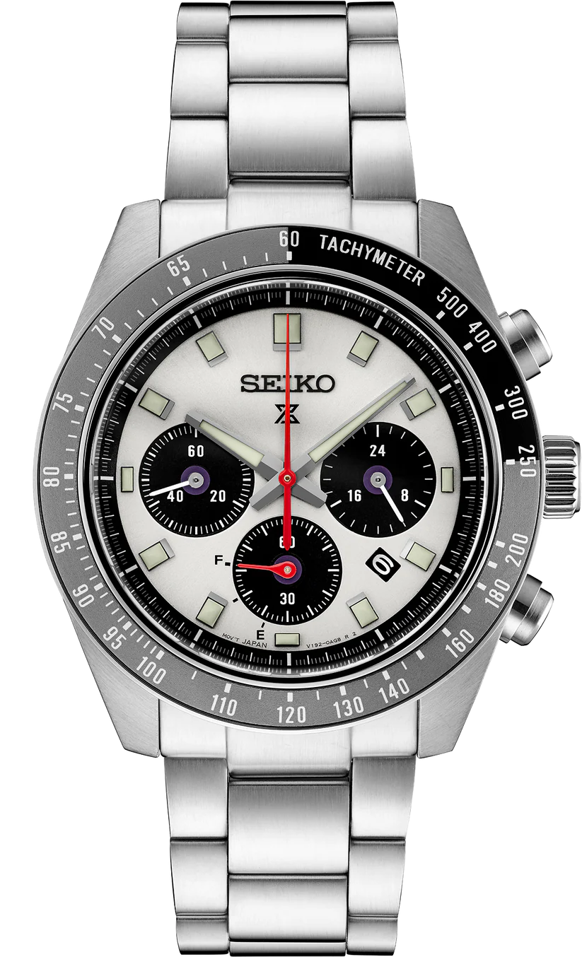 Seiko SSC911 Prospex Speedtimer Solar Chronograph Silver Dial Men's Watch