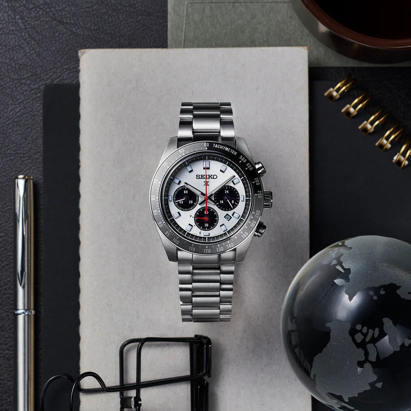 Seiko SSC911 Prospex Speedtimer Solar Chronograph Silver Dial Men's Watch