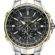 SSG010 Seiko Solar Coutura Radio Chronograph Black Dial Men's Watch