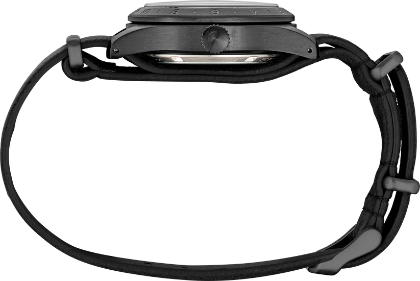 SSK025 Seiko 5 Sports Automatic Black Dial Leather Men's Watch