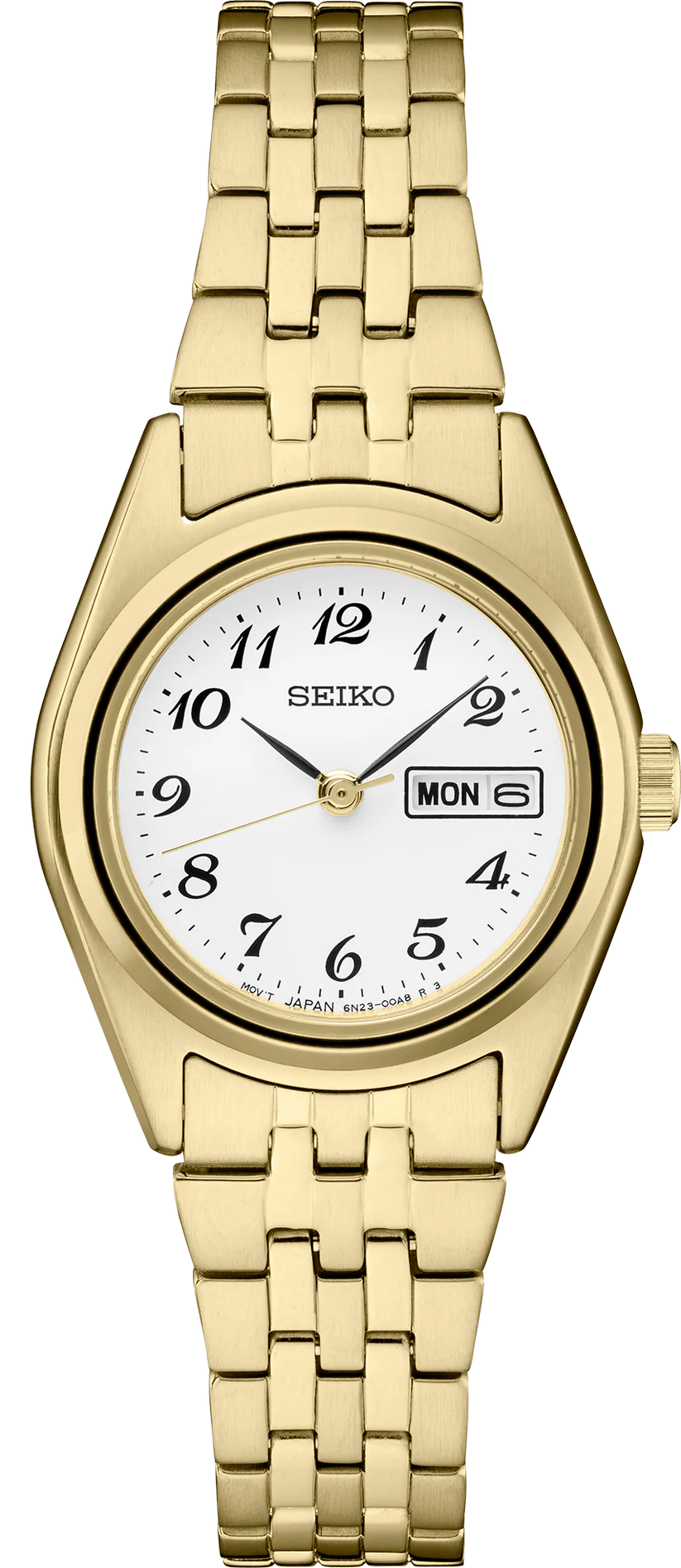 Seiko SUR440 Essentials Quartz White Dial Gold-Tone Ladies Watch